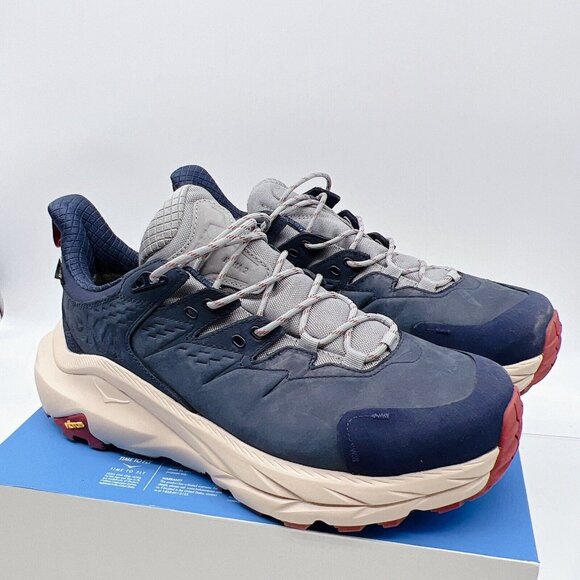 Hoka One One Kaha 2 Low GTX Trail Hiking Shoe Limestone Shifting Sand Mens US 10 - Picture 1 of 10